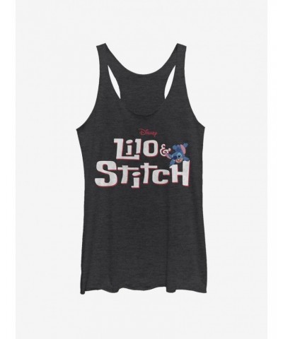 Disney Lilo & Stitch Stitch With Logo Girls Tank $11.14 Tanks