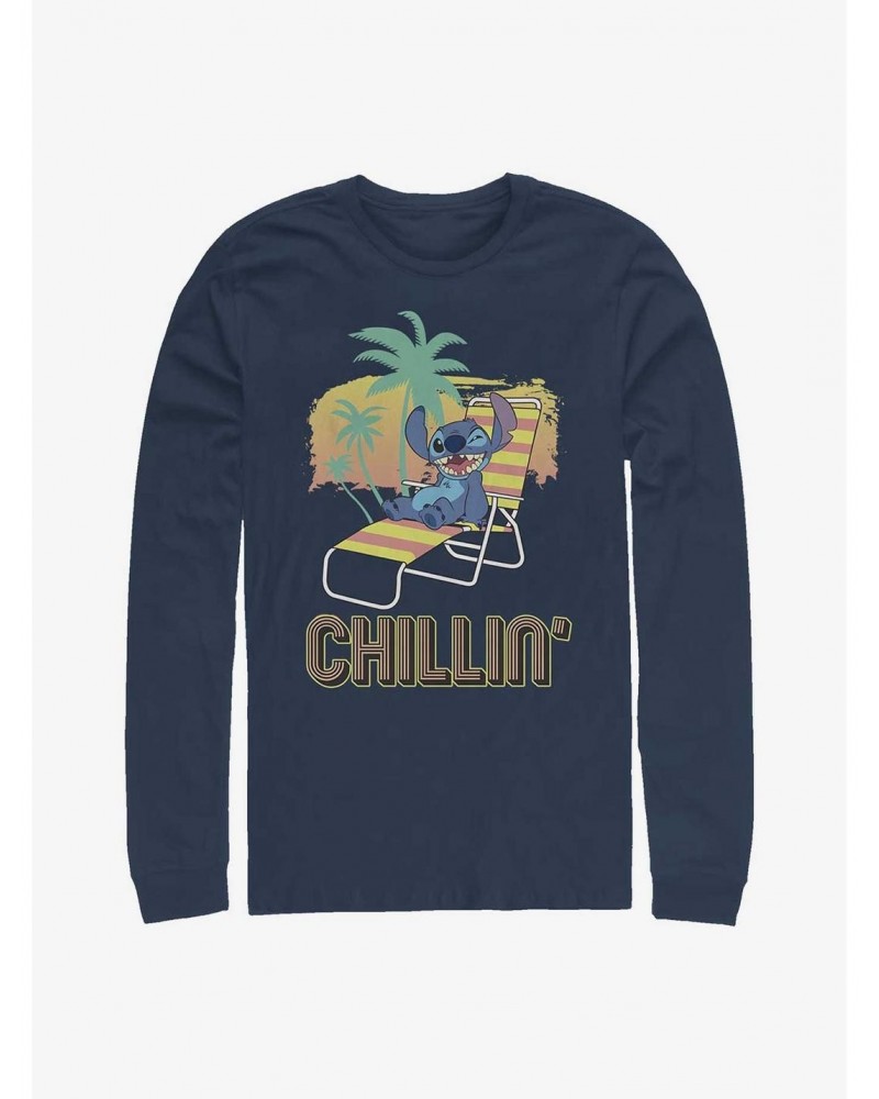 Disney Lilo & Stitch Stitch Chillin Long-Sleeve T-Shirt $12.17 T-Shirts