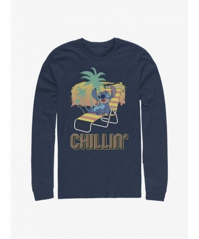 Disney Lilo & Stitch Stitch Chillin Long-Sleeve T-Shirt $12.17 T-Shirts