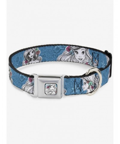 Disney The Little Mermaid Ariel Shells Sketch Seatbelt Buckle Dog Collar $9.21 Pet Collars