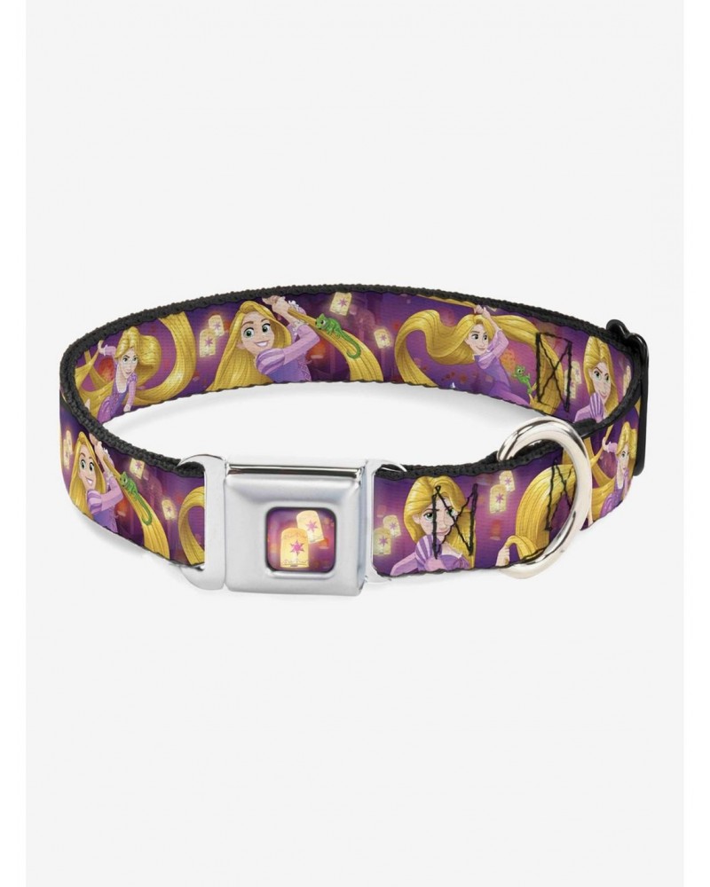 Disney Tangled Rapunzel Pascal Lights Seatbelt Buckle Dog Collar $8.47 Pet Collars