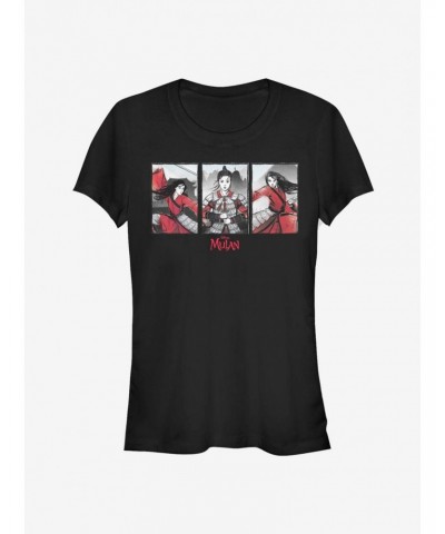 Disney Mulan Live Action Floral Boxed Girls T-Shirt $12.20 T-Shirts