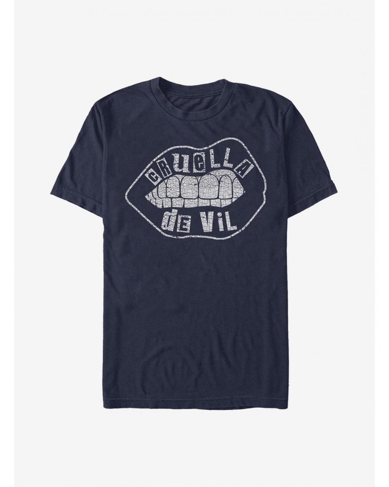 Disney Cruella Lip Cut Out Name Outline T-Shirt $10.99 T-Shirts