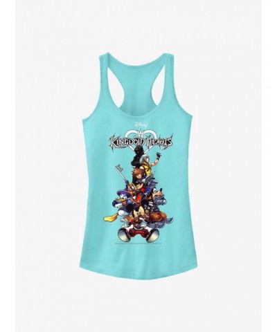 Disney Kingdom Hearts Group With Logo Girls Tank $11.21 Tanks