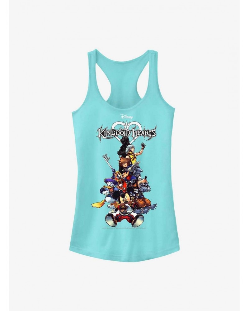 Disney Kingdom Hearts Group With Logo Girls Tank $11.21 Tanks