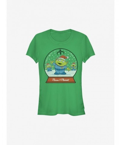 Disney Pixar Toy Story Alien Snow Globe Holiday Girls T-Shirt $10.96 T-Shirts
