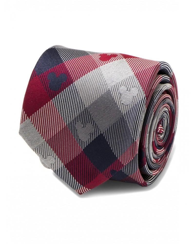 Disney Mickey Mouse Red and Blue Plaid Tie $22.37 Ties