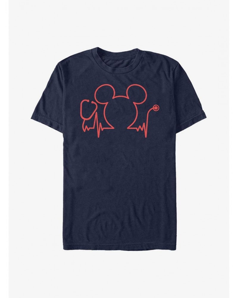 Disney Mickey Mouse Nurses Day Heartbeat T-Shirt $10.28 T-Shirts
