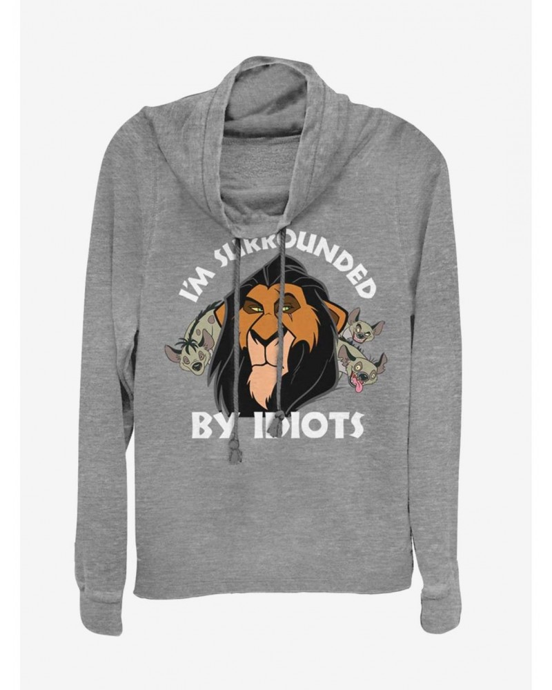Disney The Lion King Surly Scar Cowl Neck Long-Sleeve Girls Top $13.92 Tops