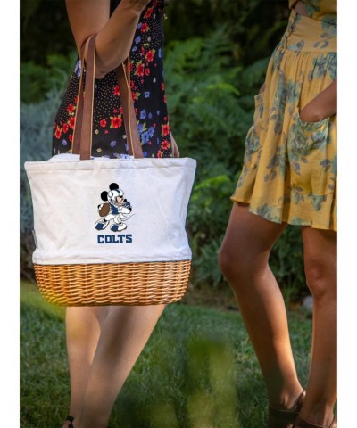 Disney Mickey Mouse NFL Indianapolis Colts Canvas Willow Basket Tote $22.72 Totes