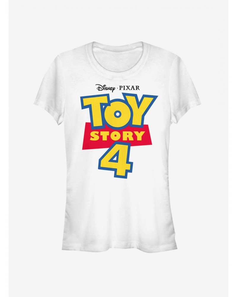 Disney Pixar Toy Story 4 Full Color Logo Girls T-Shirt $10.96 T-Shirts