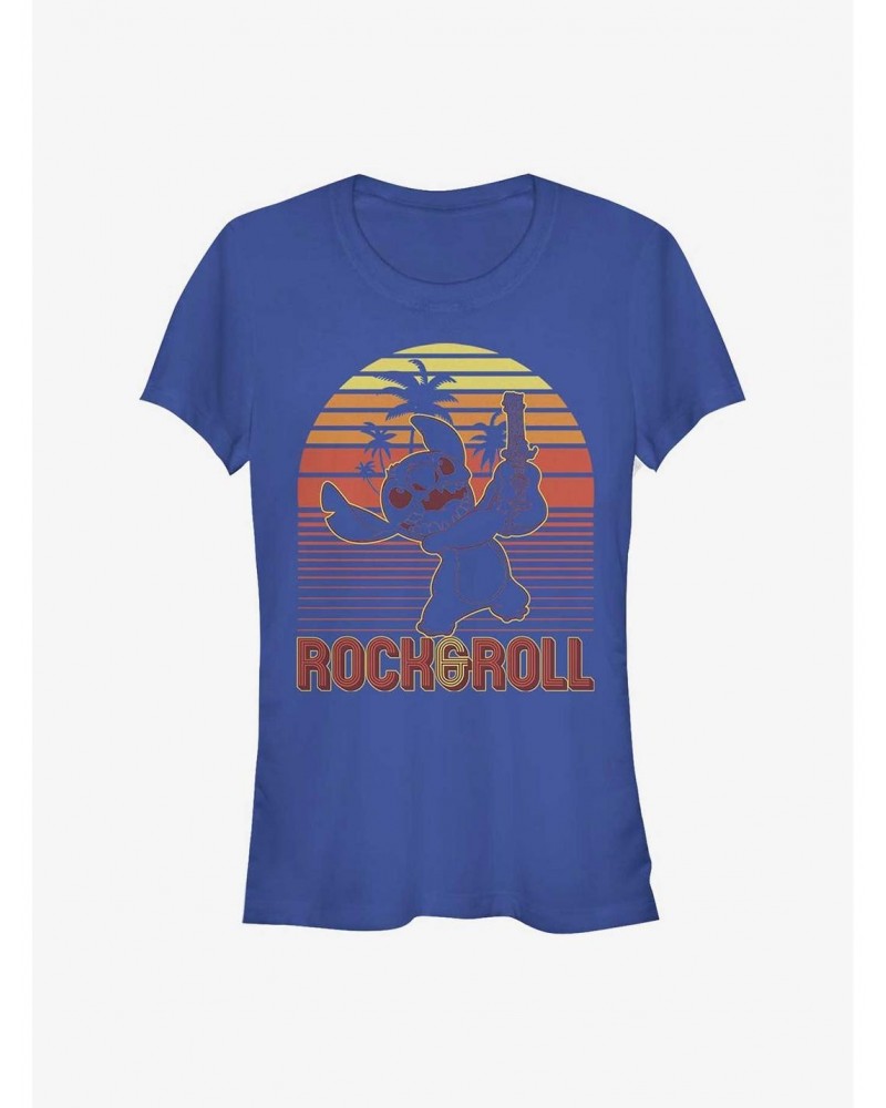 Disney Lilo And Stitch Sunset Rock And Roll Girls T-Shirt $10.46 T-Shirts