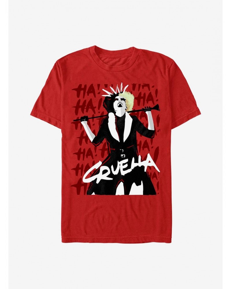 Disney Cruella Cruel Laughter T-Shirt $11.23 T-Shirts