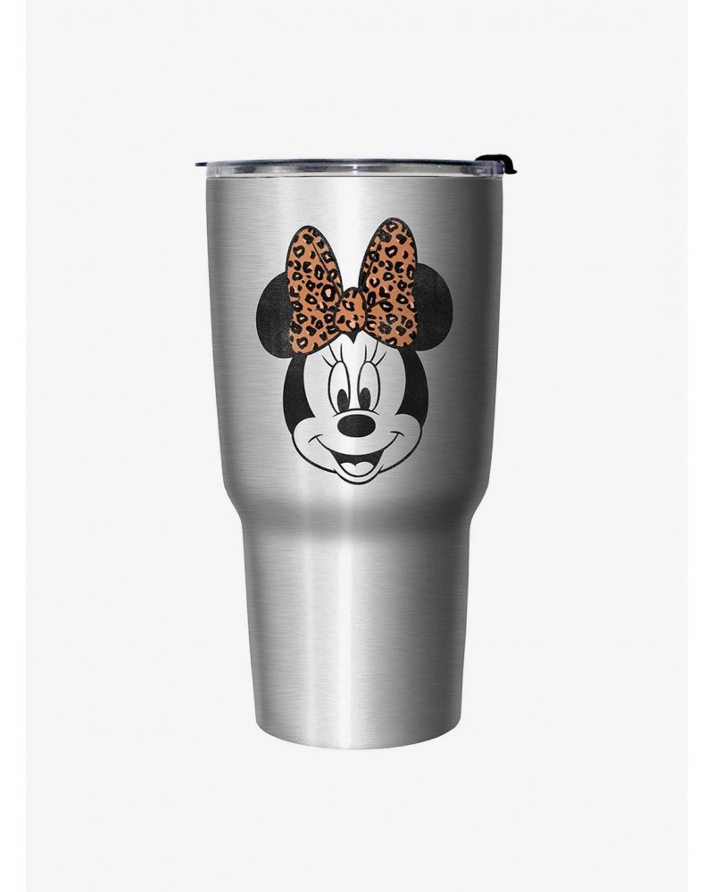 Disney Mickey Mouse Minnie Leopard Bow Travel Mug $10.47 Mugs