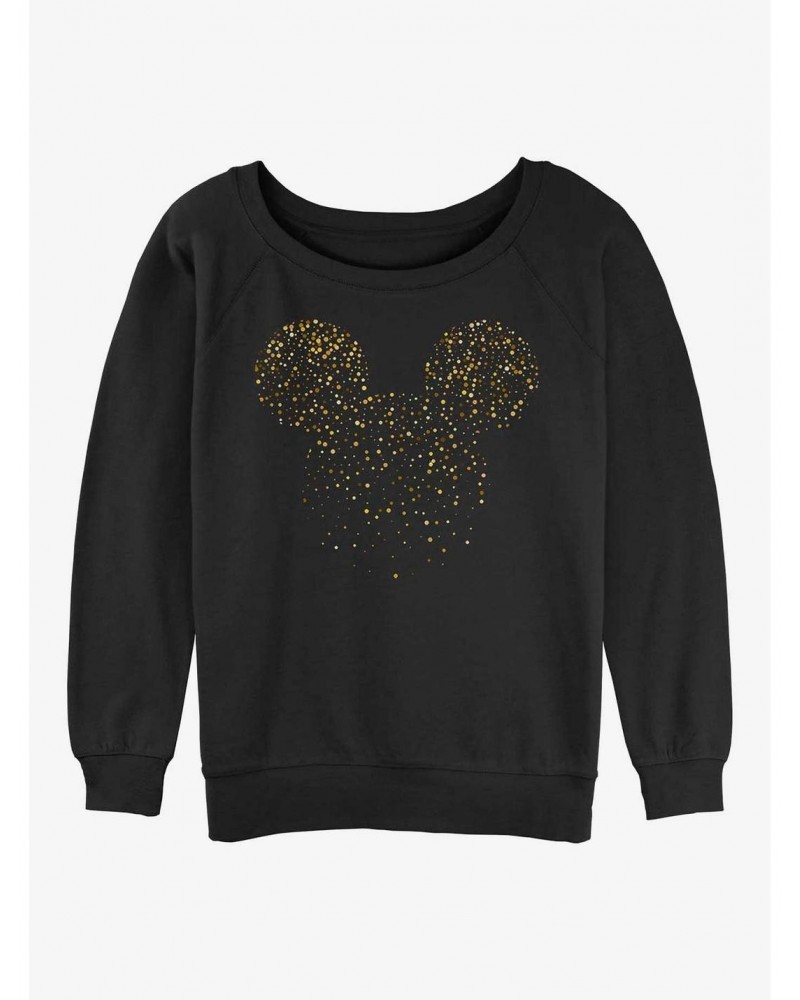 Disney Mickey Mouse Confetti Fill Ears Girls Slouchy Sweatshirt $18.45 Sweatshirts