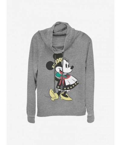 Disney Minnie Mouse Dirndl Cowlneck Long-Sleeve Girls Top $17.51 Tops