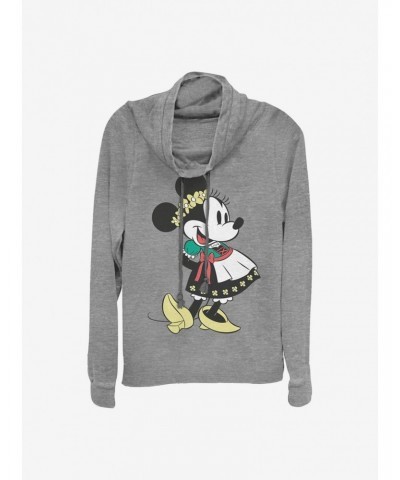 Disney Minnie Mouse Dirndl Cowlneck Long-Sleeve Girls Top $17.51 Tops