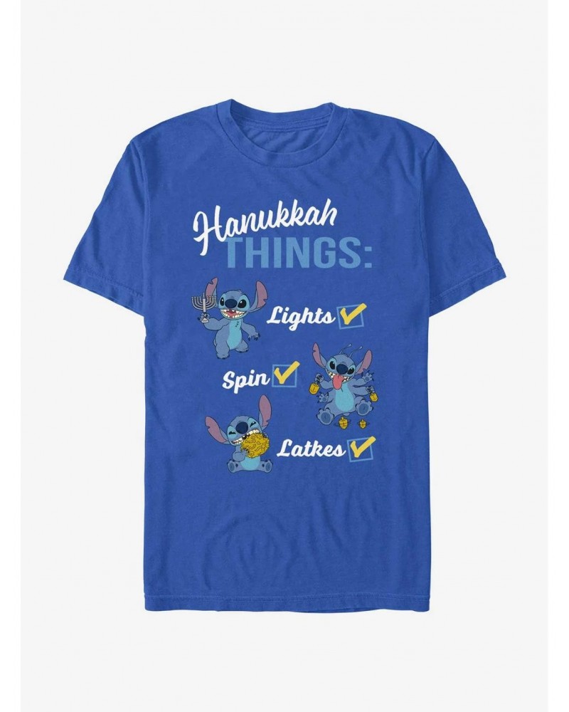 Disney Lilo & Stitch Hanukkah List T-Shirt $10.28 T-Shirts