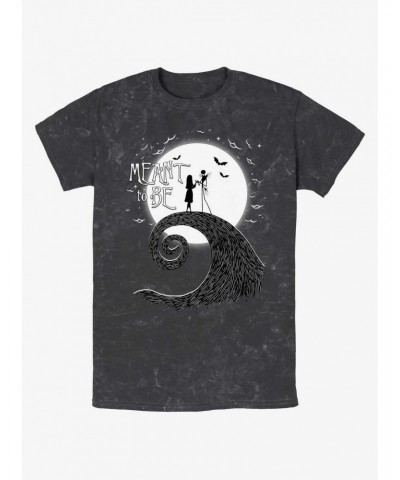 Disney The Nightmare Before Christmas Jack and Sally Meant To Be Mineral Wash T-Shirt $12.43 T-Shirts