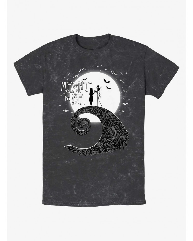 Disney The Nightmare Before Christmas Jack and Sally Meant To Be Mineral Wash T-Shirt $12.43 T-Shirts