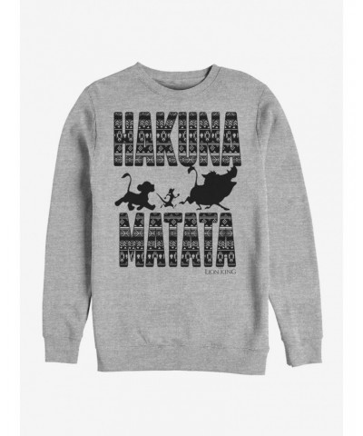 Disney The Lion King Hakuna Print Sweatshirt $11.44 Sweatshirts