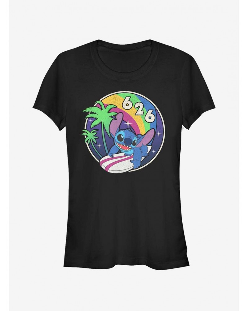 Disney Lilo & Stitch Retro Rainbow Girls T-Shirt $9.96 T-Shirts