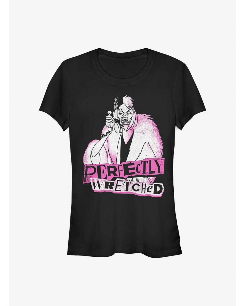 Disney Cruella Perfectly Wretched Girls T-Shirt $8.72 T-Shirts