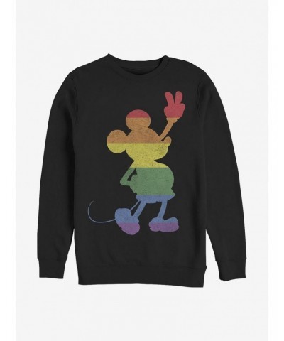 Disney Mickey Mouse Love Is Love Pride Mickey Crew Sweatshirt $13.65 Sweatshirts