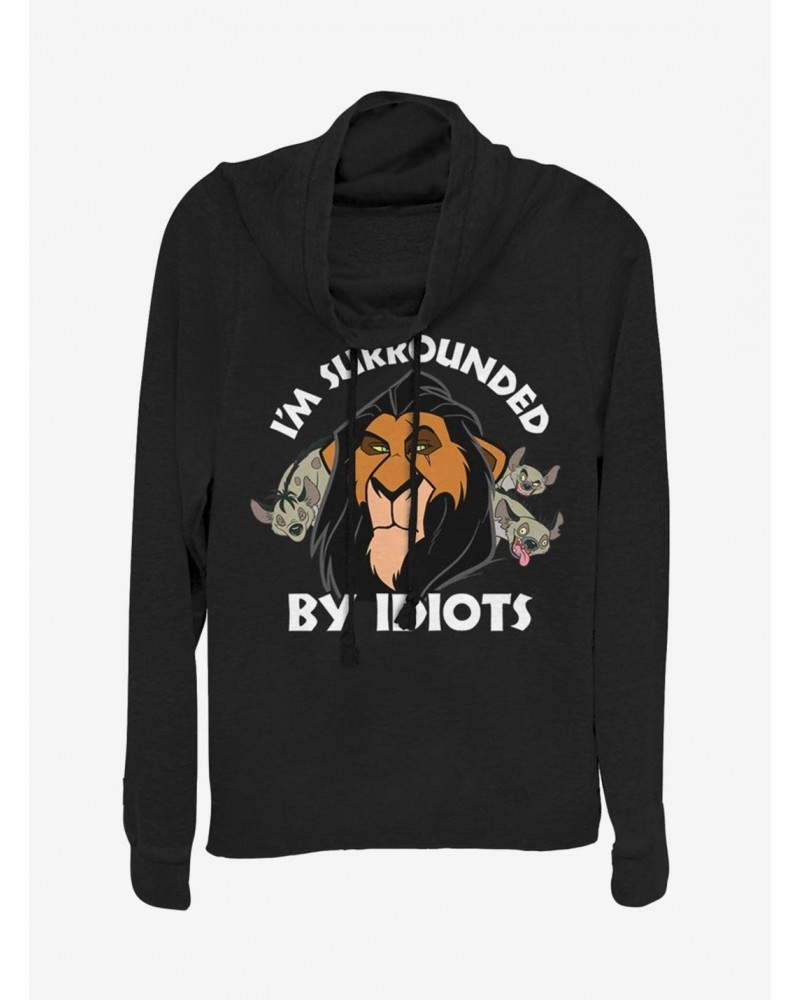 Disney The Lion King Surly Scar Cowlneck Long-Sleeve Girls Top $22.45 Tops