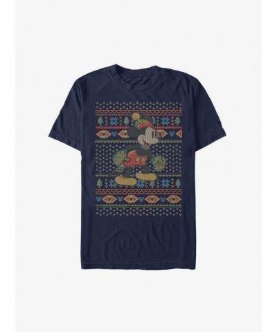 Disney Mickey Mouse Vintage Ugly Christmas Extra Soft T-Shirt $11.06 T-Shirts