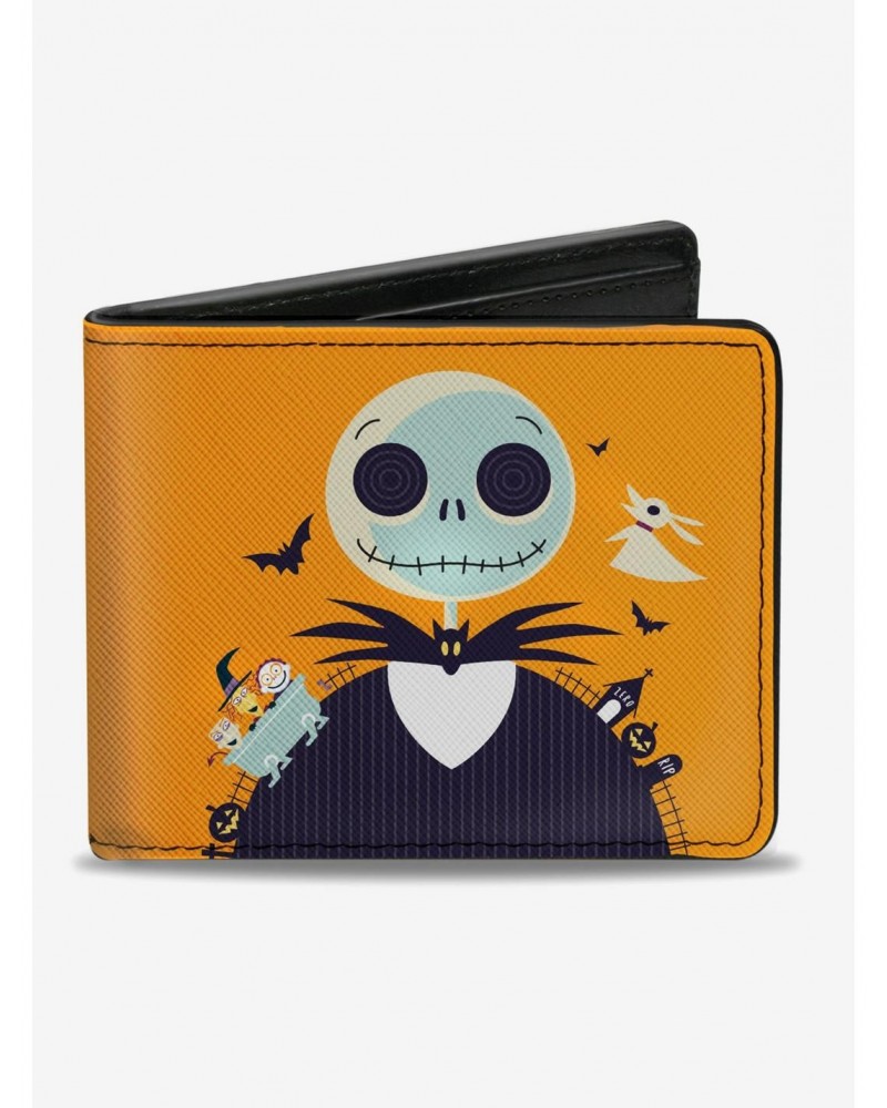 The Nightmare Before Christmas Stylized Jack And Sally Ooogie Boogie Bi-fold Wallet $8.36 Wallets