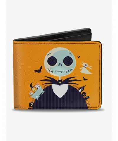 The Nightmare Before Christmas Stylized Jack And Sally Ooogie Boogie Bi-fold Wallet $8.36 Wallets