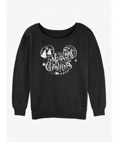 Disney Mickey Mouse Holiday Ears Girls Slouchy Sweatshirt $13.28 Sweatshirts