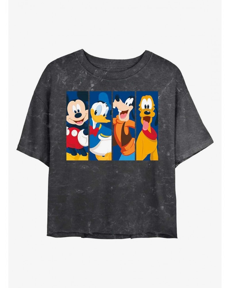 Disney Mickey Mouse Bro Time Mineral Wash Crop Girls T-Shirt $10.40 T-Shirts