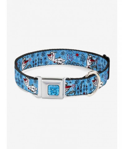 Disney Frozen Olaf Heart Raindrop Seatbelt Buckle Pet Collar $9.21 Pet Collars