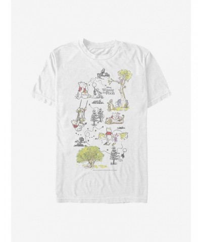 Disney Winnie The Pooh Winnie Map T-Shirt $7.65 T-Shirts