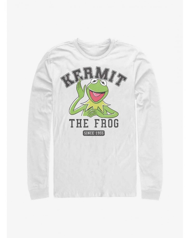 Disney The Muppets Collegiate Kermie Long Sleeve T-Shirt $14.48 T-Shirts