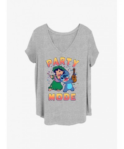 Disney Lilo & Stitch Party Mode Girls T-Shirt Plus Size $12.72 T-Shirts