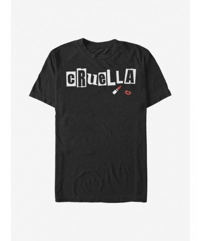 Disney Cruella Name Cut Out Letters T-Shirt $9.80 T-Shirts