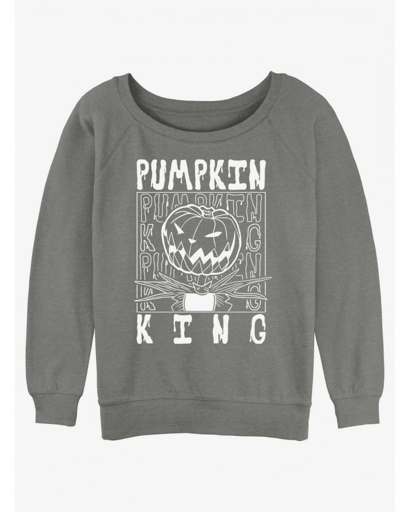 Disney The Nightmare Before Christmas Jack Pumpkin King Girls Slouchy Sweatshirt $16.61 Sweatshirts